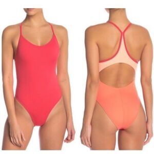 Outdoor Voices Red and Orange One Piece Swimsuit